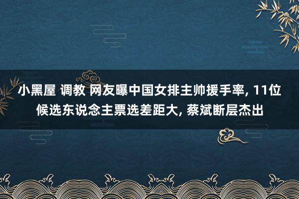 小黑屋 调教 网友曝中国女排主帅援手率， 11位候选东说念主票选差距大， 蔡斌断层杰出